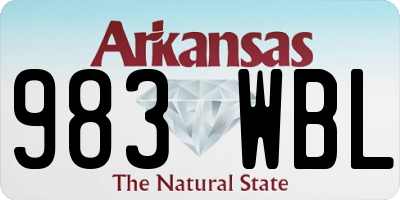AR license plate 983WBL