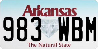 AR license plate 983WBM
