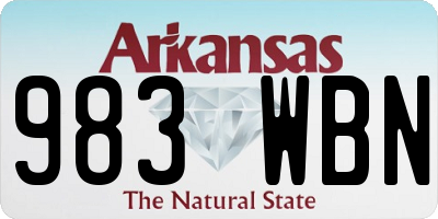 AR license plate 983WBN