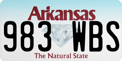 AR license plate 983WBS