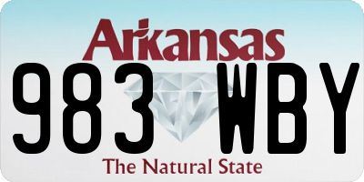 AR license plate 983WBY