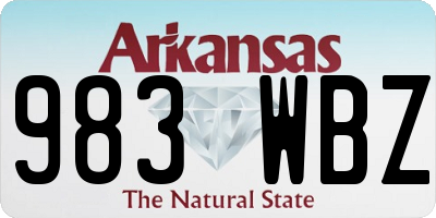 AR license plate 983WBZ