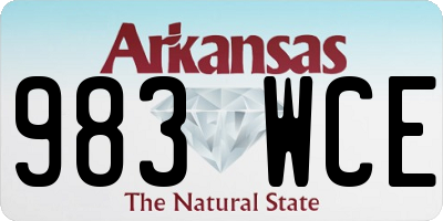 AR license plate 983WCE