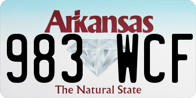 AR license plate 983WCF