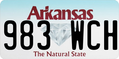 AR license plate 983WCH