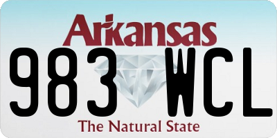AR license plate 983WCL