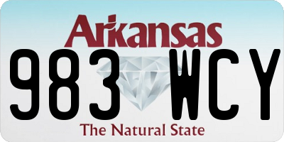 AR license plate 983WCY