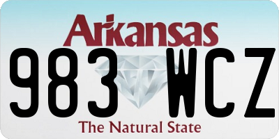 AR license plate 983WCZ