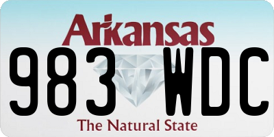 AR license plate 983WDC