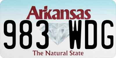 AR license plate 983WDG