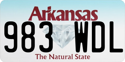 AR license plate 983WDL