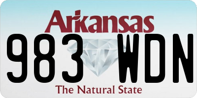 AR license plate 983WDN