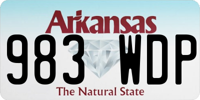 AR license plate 983WDP