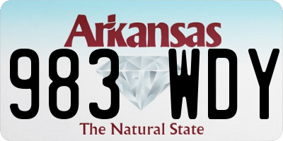 AR license plate 983WDY