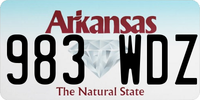 AR license plate 983WDZ