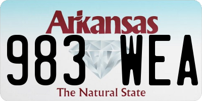 AR license plate 983WEA
