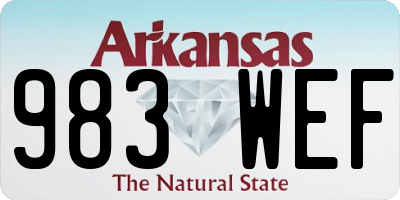 AR license plate 983WEF