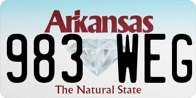 AR license plate 983WEG
