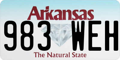 AR license plate 983WEH