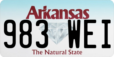AR license plate 983WEI