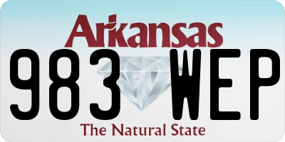 AR license plate 983WEP