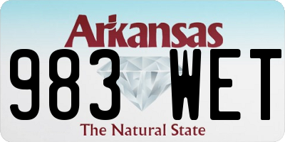 AR license plate 983WET