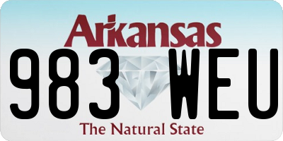 AR license plate 983WEU