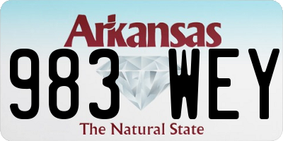 AR license plate 983WEY
