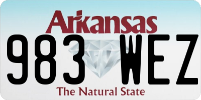 AR license plate 983WEZ
