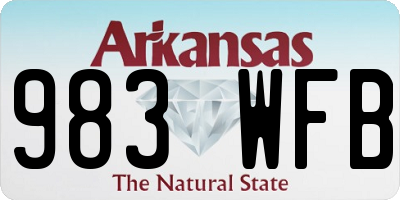 AR license plate 983WFB