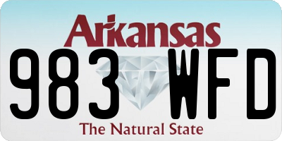 AR license plate 983WFD