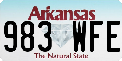 AR license plate 983WFE