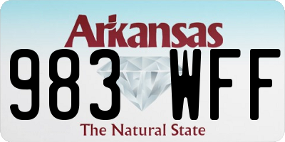 AR license plate 983WFF