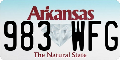 AR license plate 983WFG