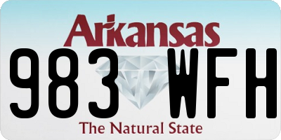 AR license plate 983WFH