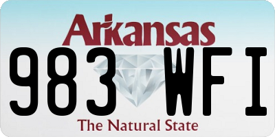AR license plate 983WFI