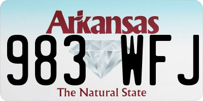 AR license plate 983WFJ