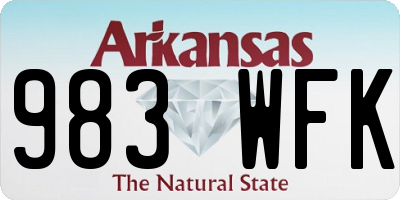 AR license plate 983WFK