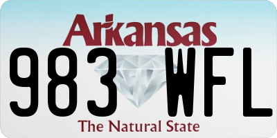 AR license plate 983WFL