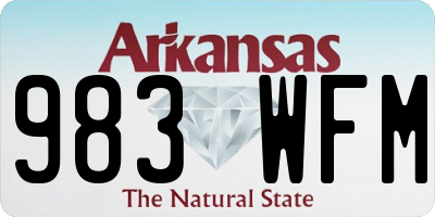 AR license plate 983WFM