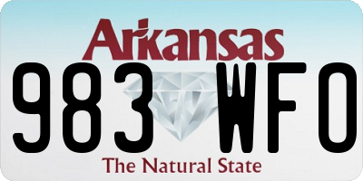 AR license plate 983WFO