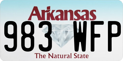 AR license plate 983WFP