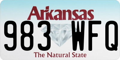AR license plate 983WFQ