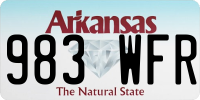 AR license plate 983WFR