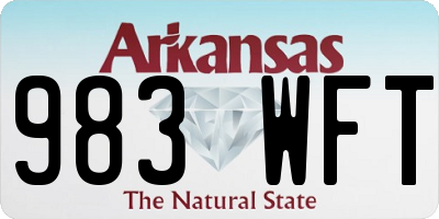 AR license plate 983WFT