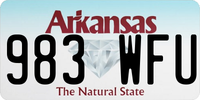 AR license plate 983WFU