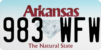 AR license plate 983WFW