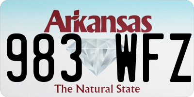 AR license plate 983WFZ