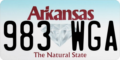 AR license plate 983WGA
