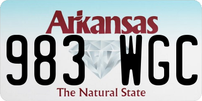 AR license plate 983WGC